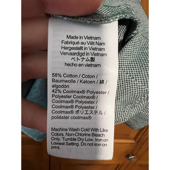 NWT J. Crew Men's Performance Polo Shirt COOLMAX® Technology Old Forest Size L - Picture 8 of 14